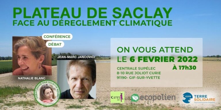 Lire la suite à propos de l’article Le Plateau de Saclay face au dérèglement climatique : 06/02/2022