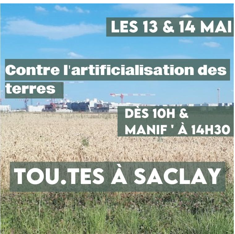 Lire la suite à propos de l’article Rassemblement déterminé et festif : 13 et 14 mai à Zaclay !