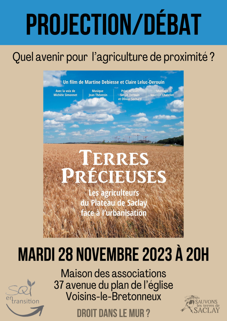 Lire la suite à propos de l’article Préserver l’agriculture de proximité, ici ! 28/11/23 à 20h