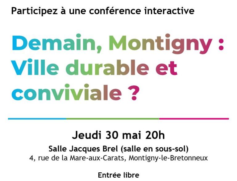 Lire la suite à propos de l’article Conférence-débat « Demain, Montigny : ville durable et conviviale ? »