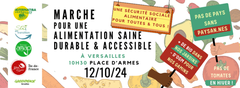 Lire la suite à propos de l’article Samedi 12 octobre 2024 : marchons pour une alimentation saine, durable et accessible !