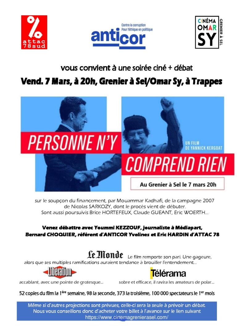 Lire la suite à propos de l’article Vendredi 7 mars, 20h, ciné-débat autour du film « Personne n’y comprend rien »