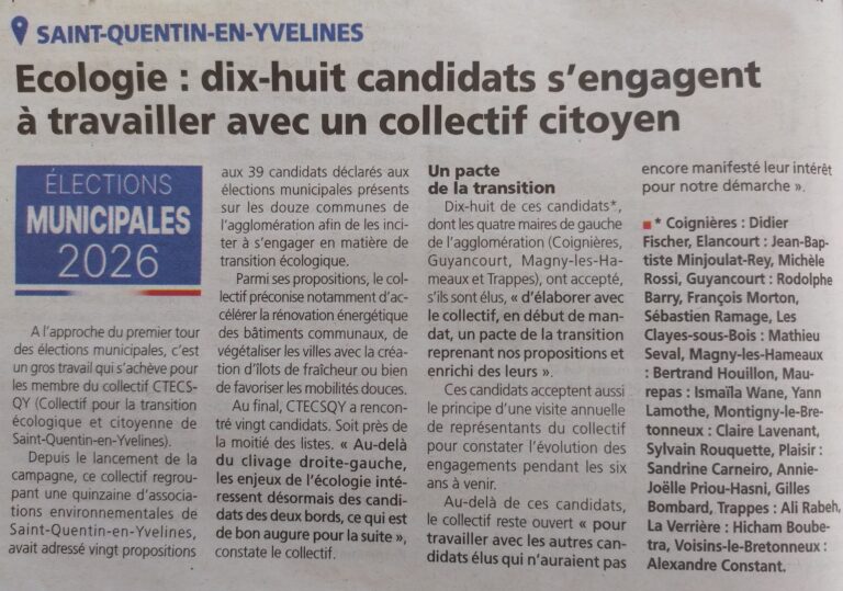 Lire la suite à propos de l’article Quand l&rsquo;écologie s&rsquo;invite dans les municipales … La suite